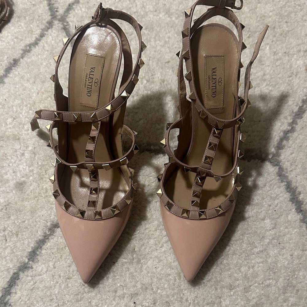 Valentino Blush Pink Rockstud Heels